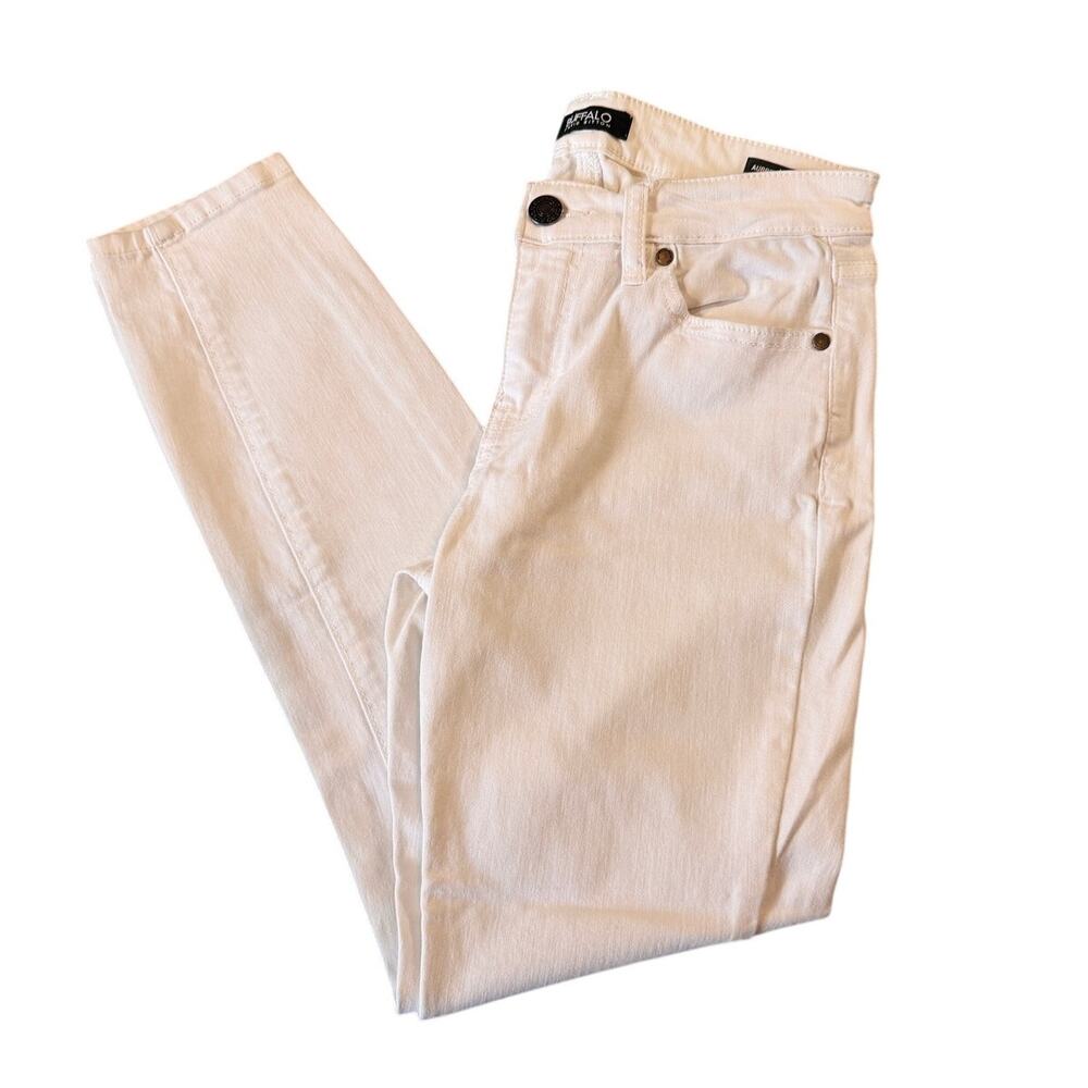 Buffalo David Bitton Aubrey Jeans Womens 4/27 White Mid Rise Ankle Stretch